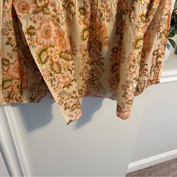 LOEFFLER RANDALL Pink Cotton Floral Blouse XL - Picture 9 of 10